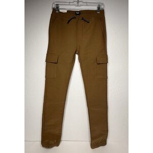 Public‎ Supply Co. Boys Size 18 XL Flex Jogger Cargo Fleece Stretch Brown New